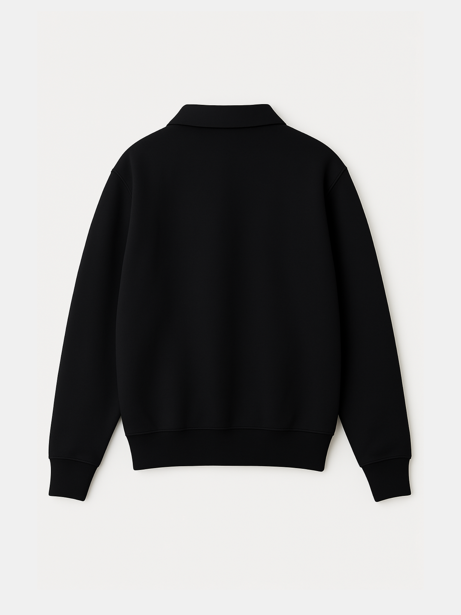 "Textured Zip Polo Sweater"